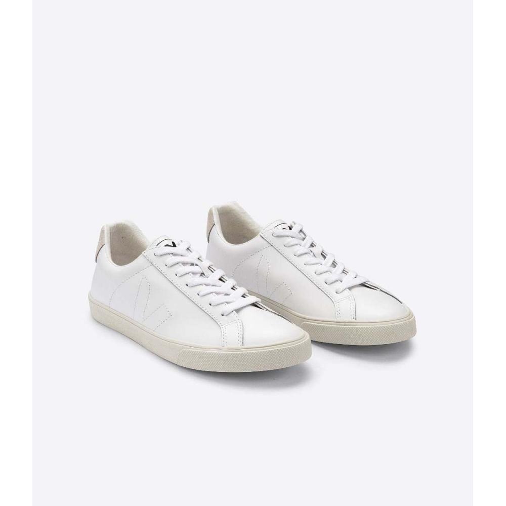 Veja ESPLAR LEATHER Joggesko Dame White/Beige | NO 621HAP